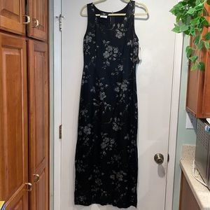 🌺IZ California Long Dress - Black with Flowers- 11
